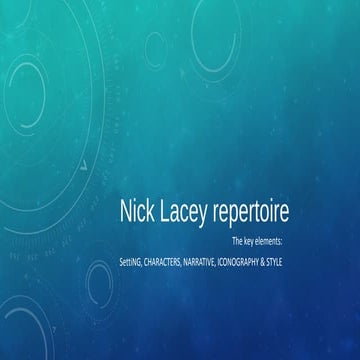 Nick lacey repertoire additional to question 1 