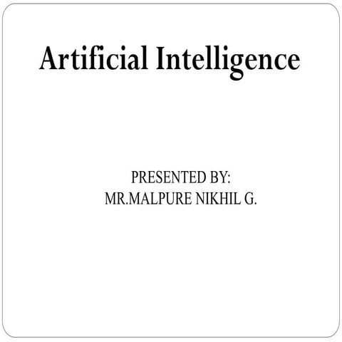 Artificial Intelligence | PPT