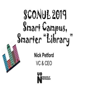 SCONUL Library Design Awards 2019 - Professor Nick petford