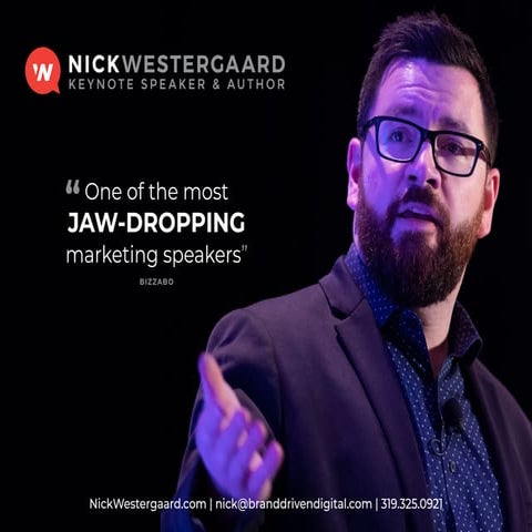 Nick Westergaard Speaking Overview 2020