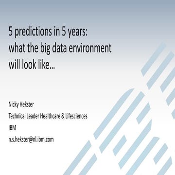 Big Data Expo 2015 - IBM 5 predictions