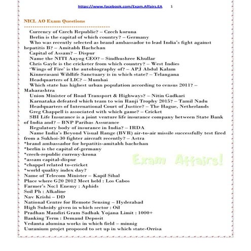 Nicl ao 2015 exam questions and answers