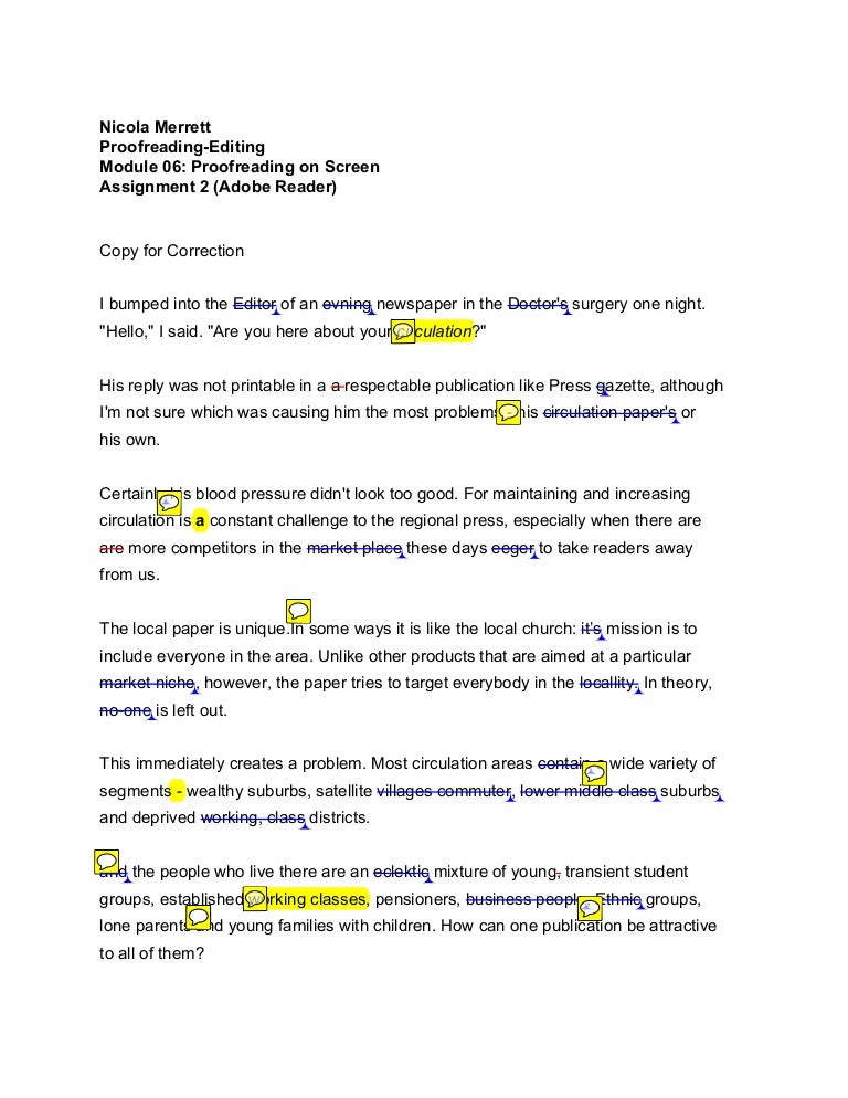 Proofreading and editing picture