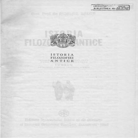 Nicolae balca   istoria filosofiei antice