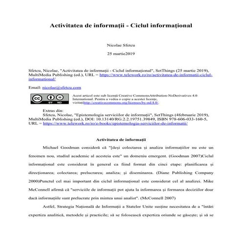 Analiza informațiilor | PDF