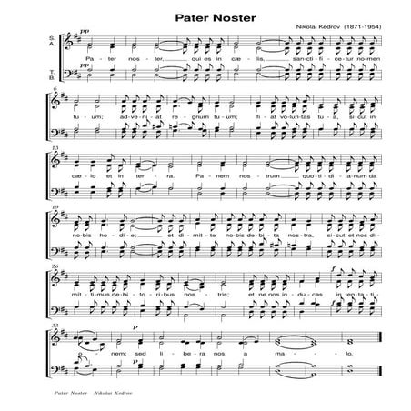 Pater noster stravinsky | PDF
