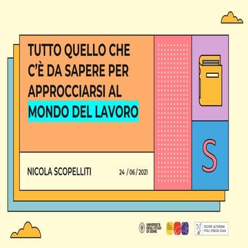 Approcciarsi al mondo del lavoro - Nicola Scopelliti