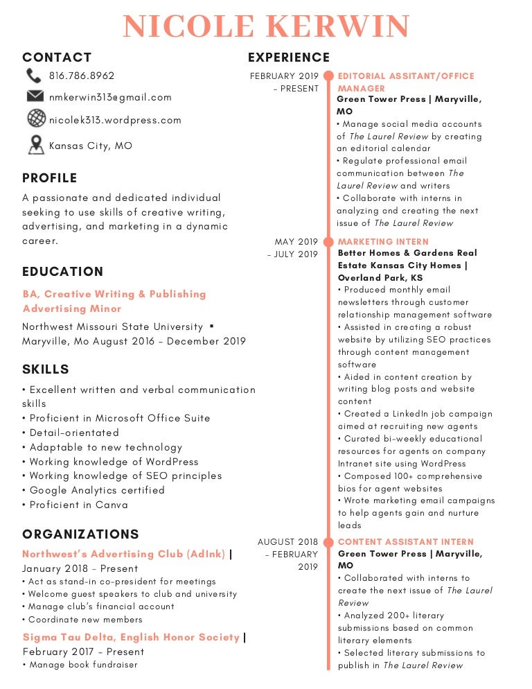 Nicole Kerwin's resume