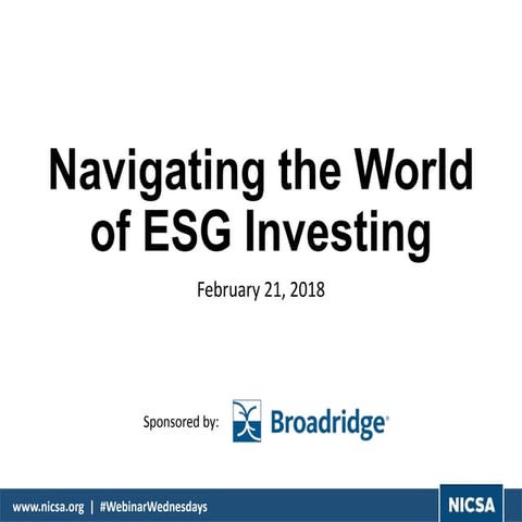 Navigating the World of ESG Investing