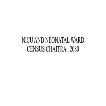NICU CENSUS how to create an audit and census