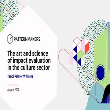 The art and science of impact evaluation in the cultural sector