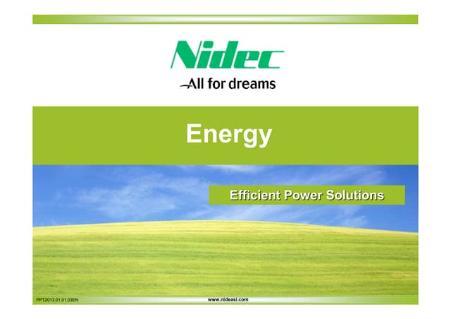 Nidec asi corporate energy   efficient power solutions