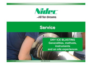 Nidec asi service dry ice blasting