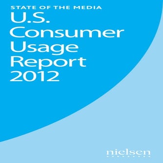 Nielsen US. Consumer usage report 2012