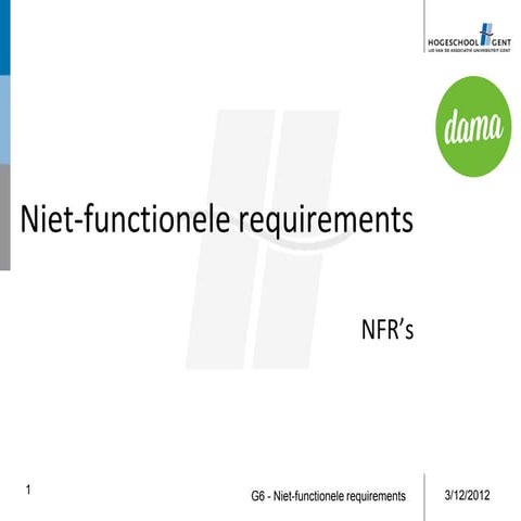 Niet-functionele requirements