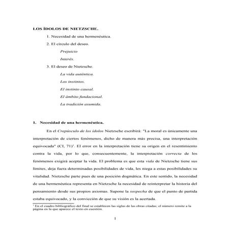 Los ídolos de Nietzsche