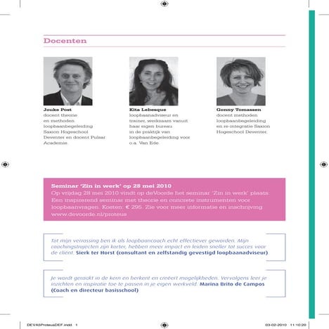 Proteus leergang 2010 2011