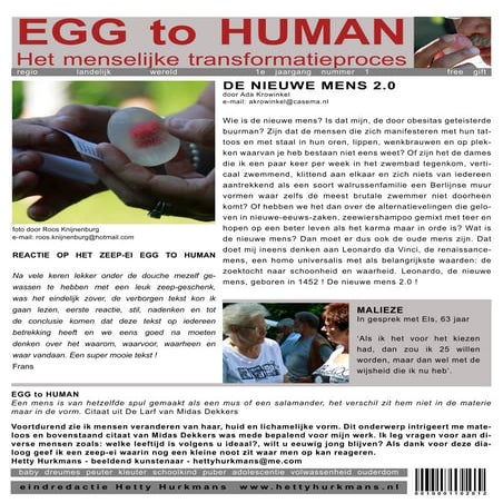 Nieuwsbrief EGG to HUMAN