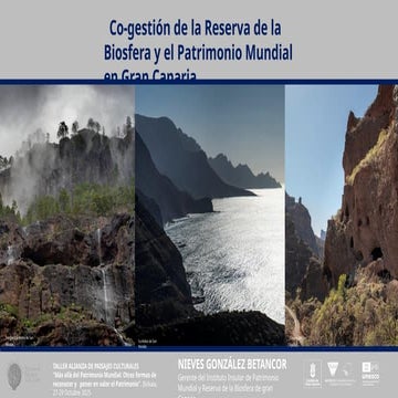 Cogestión Reserva Biosfera y Patrimonio Mundial