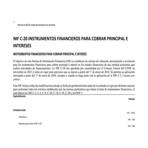 NIF C-20 INSTRUMENTOS FINANCIEROS PARA COBRAR PRINCIPAL E INTERES.pdf