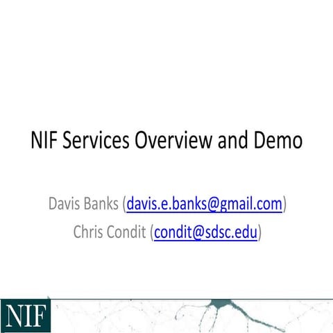 NIF services overview