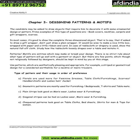 Nift ug creative ability test | PDF