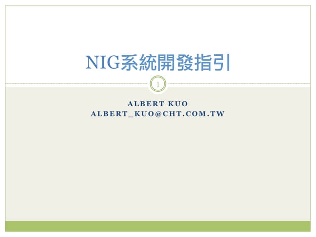 NIG 系統開發指引