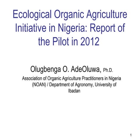 Nigeria of eoa initiative