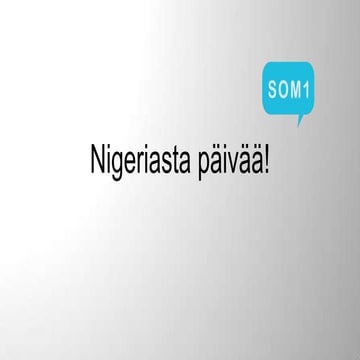 Nigeriasta päivää!