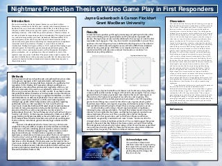 Nightmare protection thesis of video game play in first responders poster 2013 iasd