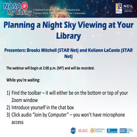 Planning a Night Sky Viewing at Your Library