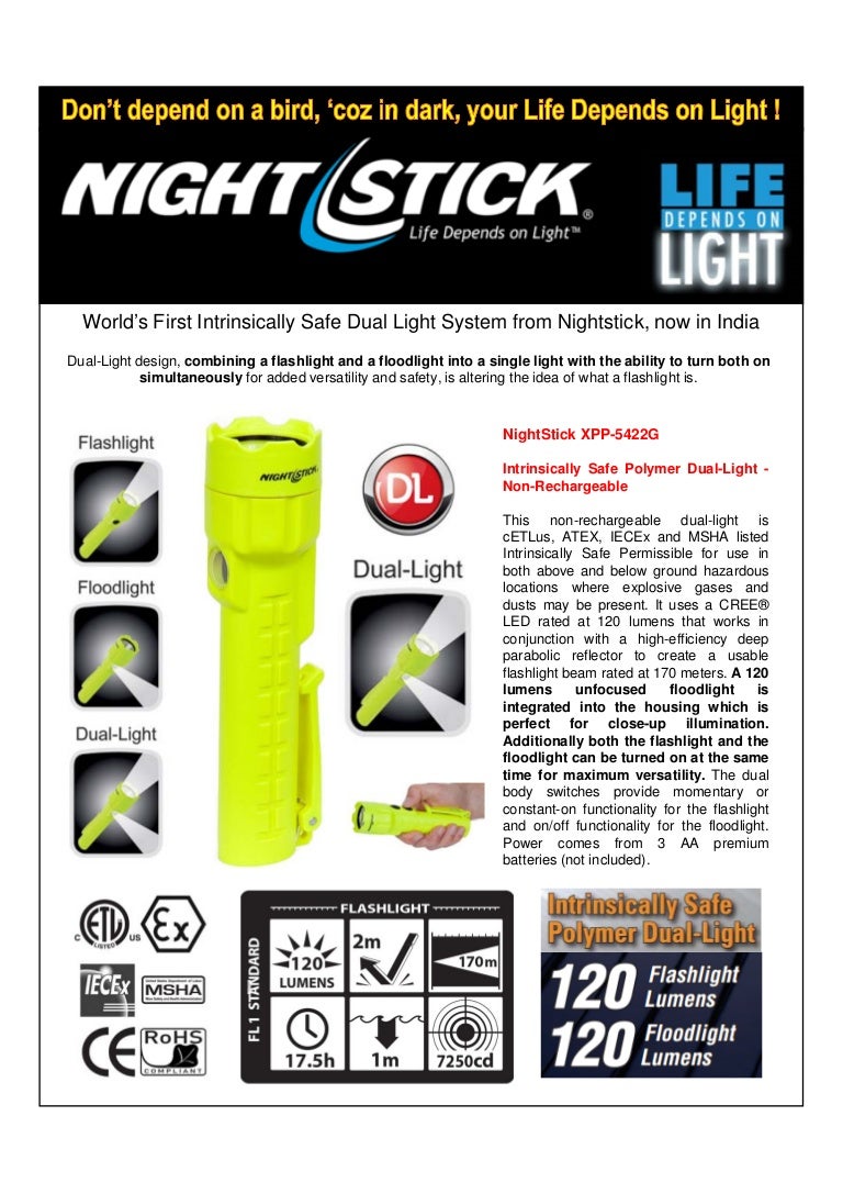 Night stick first dual light