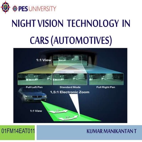 Night vision  technology  in  cars (automotives)