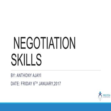 Negotiation Skills.