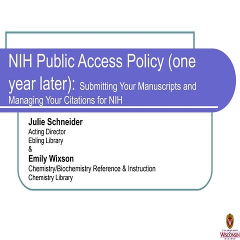 NIH Public Access Policy