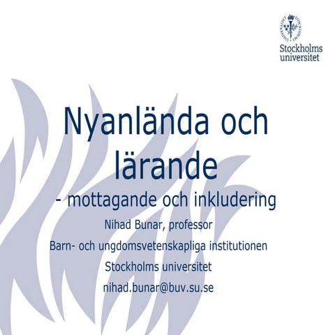 Nihad Bunar Nyanlända och lärande 150916