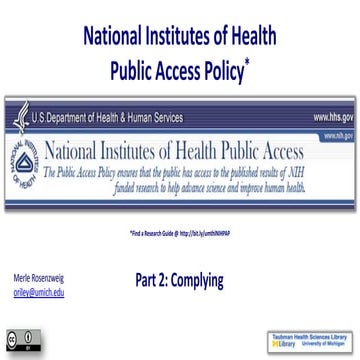 NIHPAP Lecture, part 2 - Complying