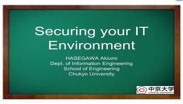 Lecture about network and host security to NII students