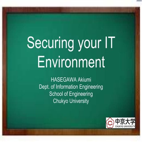 Lecture about network and host security to NII students