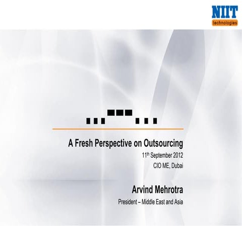 NIIT Technologies - Outsourcing services for middle east