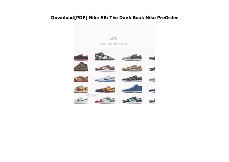 nike dunk sb book