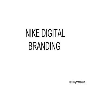 Digital Marketing of Nike