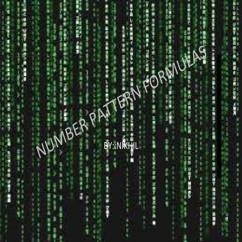 Nikhil number pattern formulas