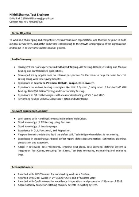 Nikhil Sharma Resume
