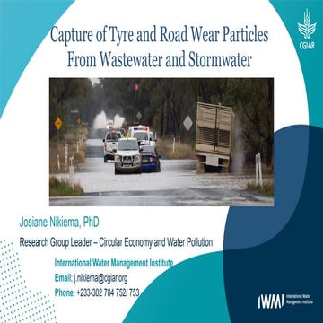 Capture of Tyre and Road Wear Particles from Wastewater and Stormwater