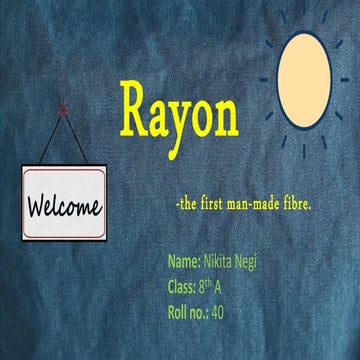 Rayon-The first man made fiber