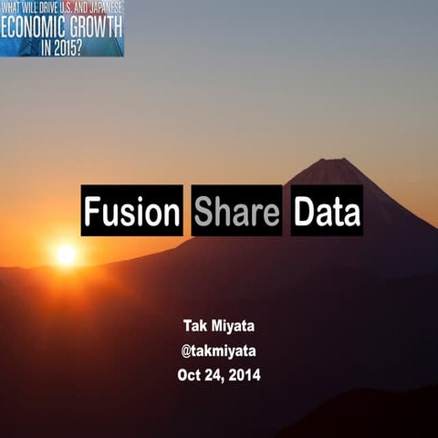 Major trends in the digital world :  “Fusion” “Share” and “Data"