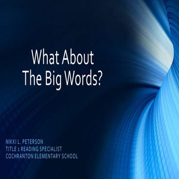 Nikki Peterson's Title I Conference 2017 Presentation