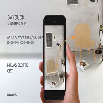 Niklas Slotte - AR as Part of The Consumer Shopping Experience - Mindtrek 2016