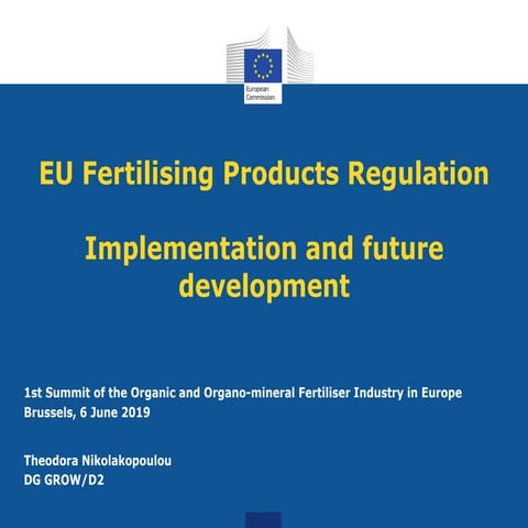 EU Fertilising Products Regulation Implementation and future development - Th...